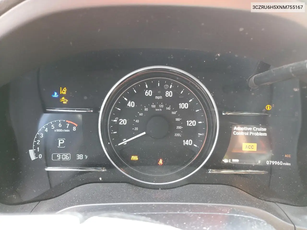 3CZRU6H5XNM755167 2022 Honda Hr-V Ex