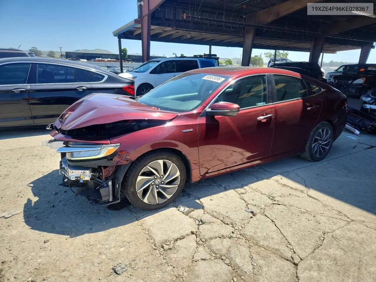 2019 Honda Insight Touring VIN: 19XZE4F96KE028367 Lot: 50853696