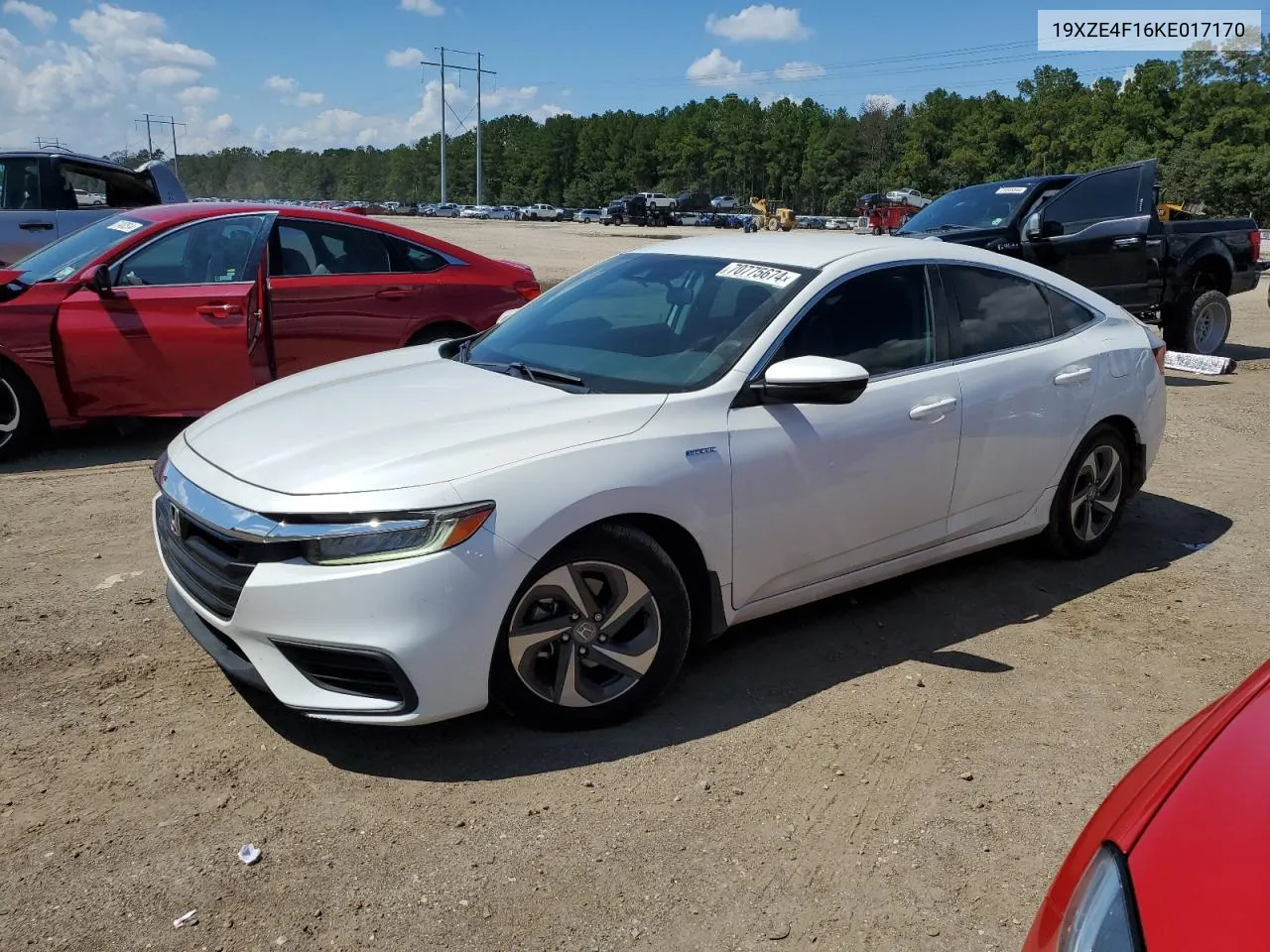 19XZE4F16KE017170 2019 Honda Insight Lx