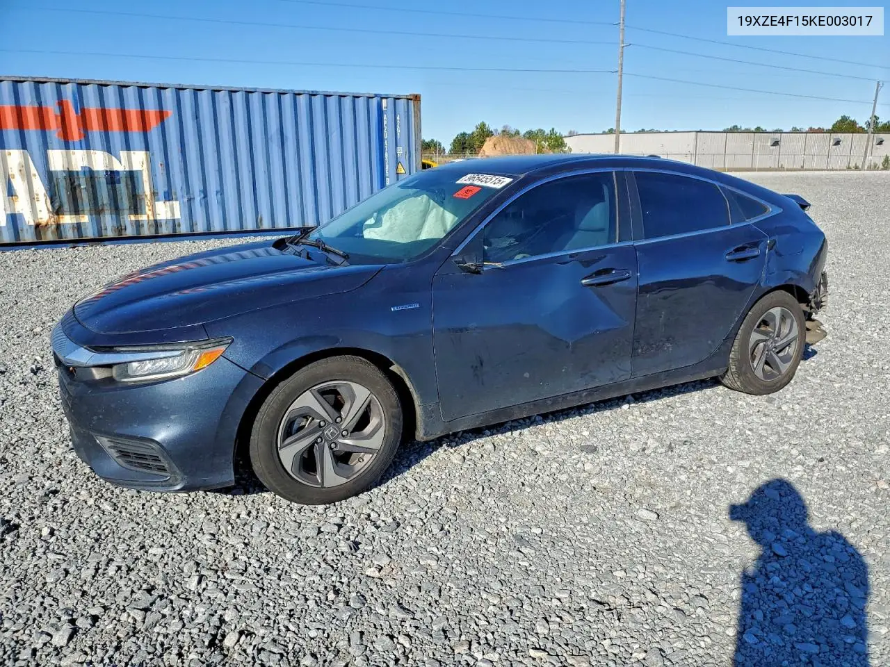 19XZE4F15KE003017 2019 Honda Insight Lx