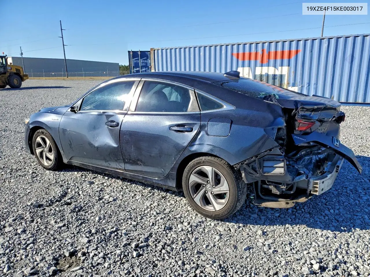 19XZE4F15KE003017 2019 Honda Insight Lx