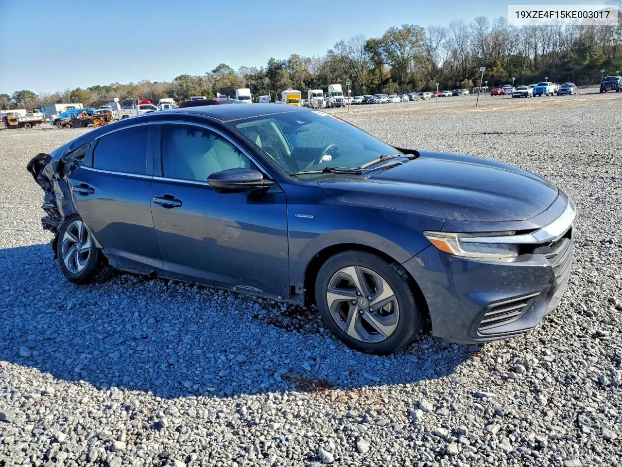 19XZE4F15KE003017 2019 Honda Insight Lx