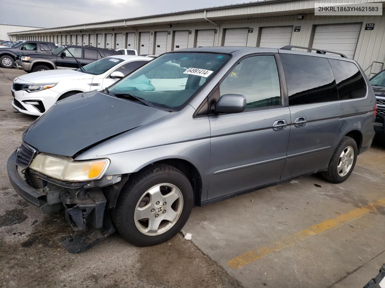 2000 Honda Odyssey Ex VIN: 2HKRL1863YH621583 Lot: 64991414