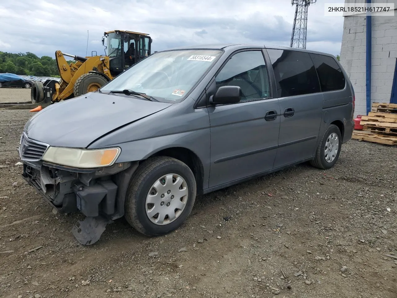 2001 Honda Odyssey Lx VIN: 2HKRL18521H617747 Lot: 58316544