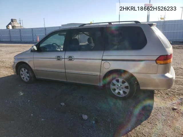 2HKRL18662H526233 2002 Honda Odyssey Ex