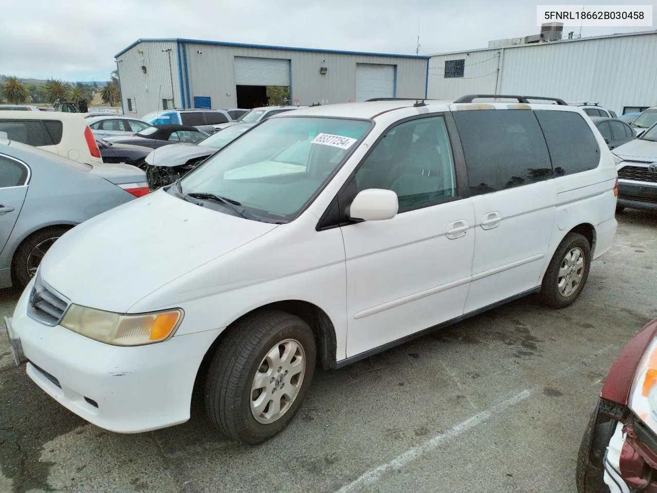 2002 Honda Odyssey Ex VIN: 5FNRL18662B030458 Lot: 65377254