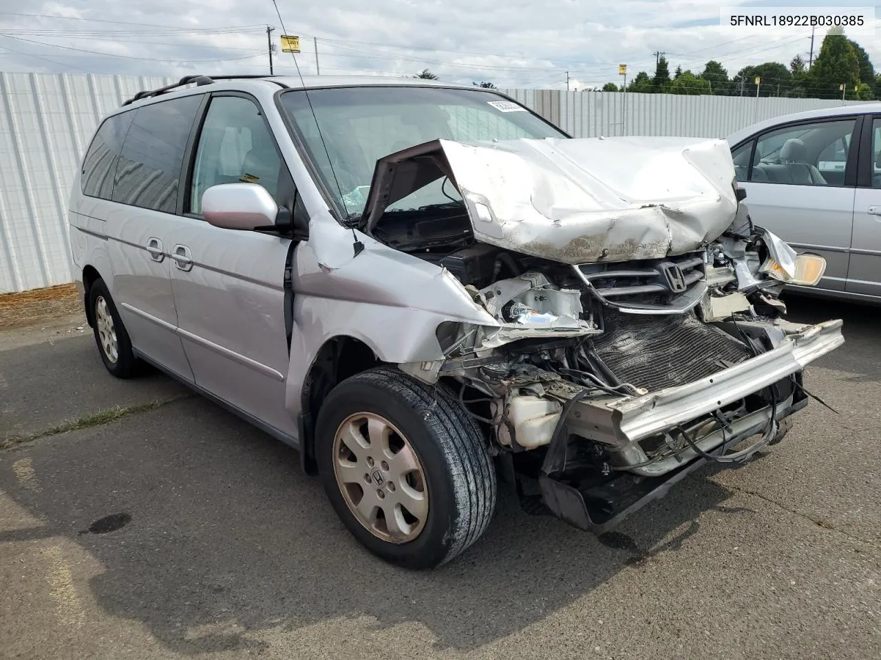 2002 Honda Odyssey Exl VIN: 5FNRL18922B030385 Lot: 68363574