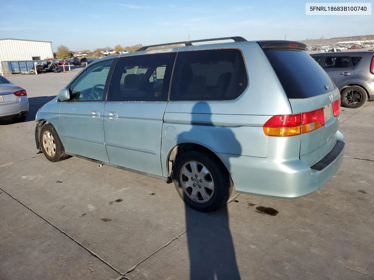 2003 Honda Odyssey Ex VIN: 5FNRL18683B100740 Lot: 79319643