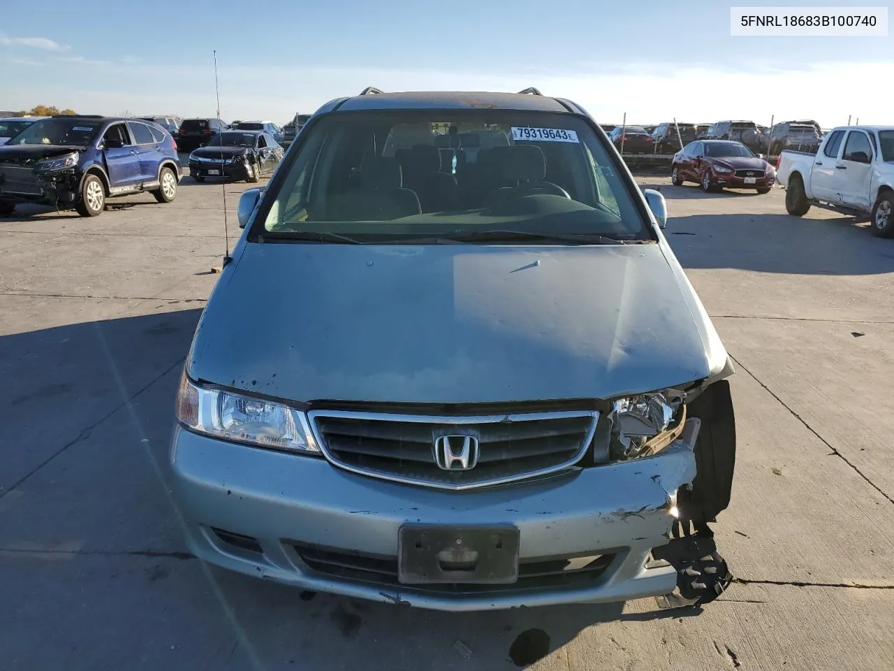 5FNRL18683B100740 2003 Honda Odyssey Ex