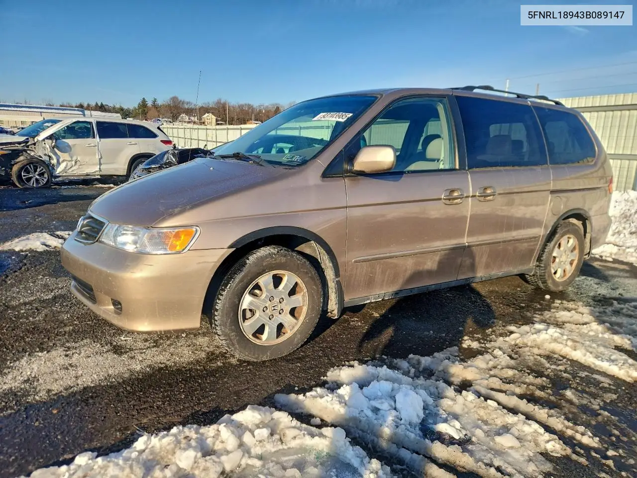 5FNRL18943B089147 2003 Honda Odyssey Exl