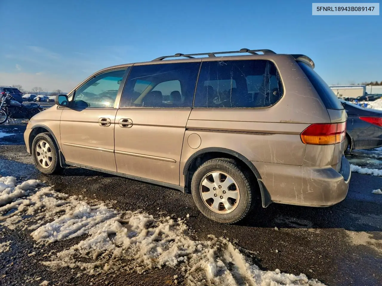 5FNRL18943B089147 2003 Honda Odyssey Exl