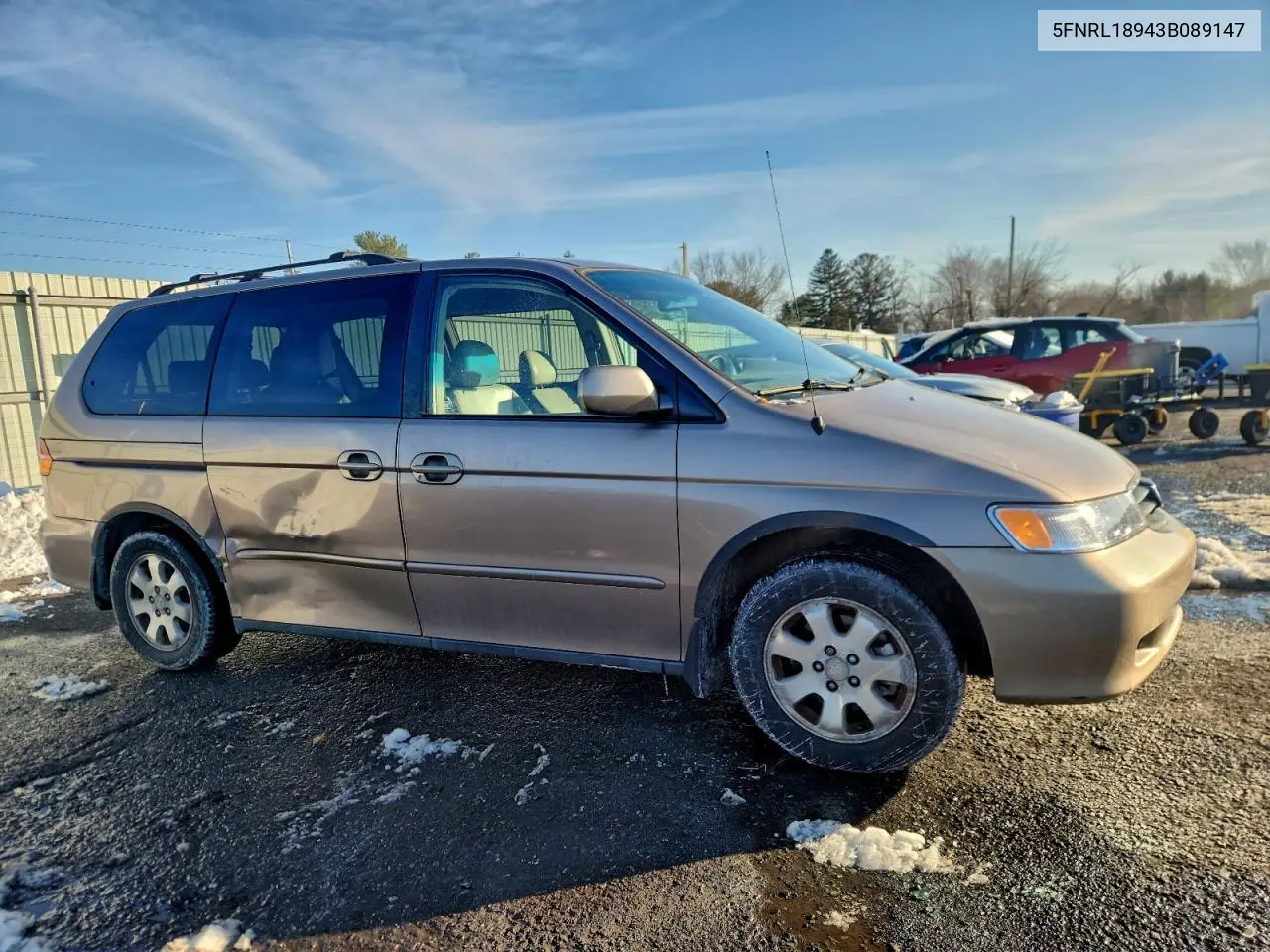 5FNRL18943B089147 2003 Honda Odyssey Exl