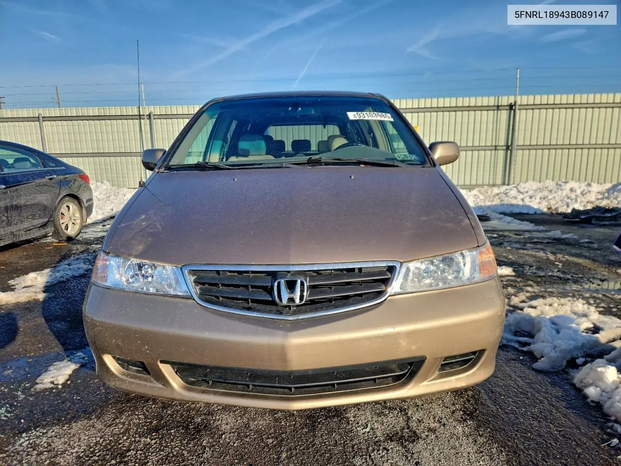 5FNRL18943B089147 2003 Honda Odyssey Exl