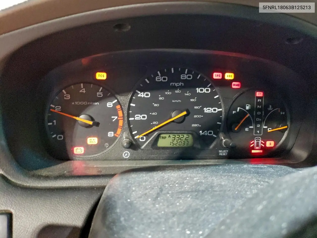 5FNRL18063B125213 2003 Honda Odyssey Exl