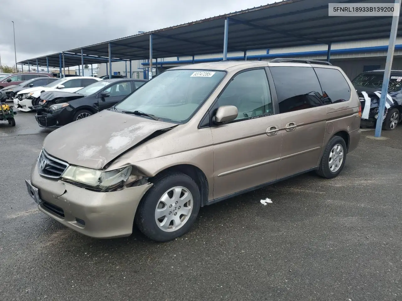 5FNRL18933B139200 2003 Honda Odyssey Exl