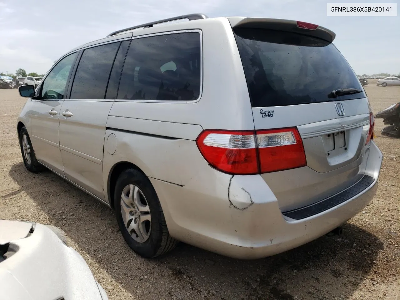 2005 Honda Odyssey Exl VIN: 5FNRL386X5B420141 Lot: 56844384