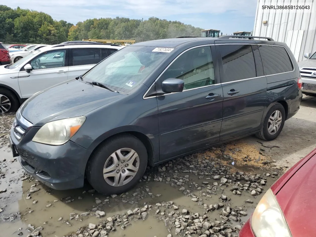 5FNRL38685B126043 2005 Honda Odyssey Exl