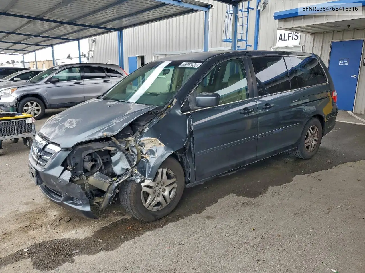 5FNRL38475B415316 2005 Honda Odyssey Ex