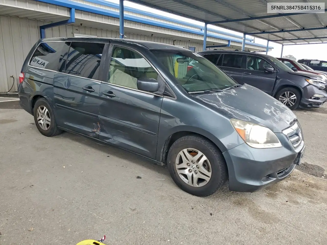 5FNRL38475B415316 2005 Honda Odyssey Ex