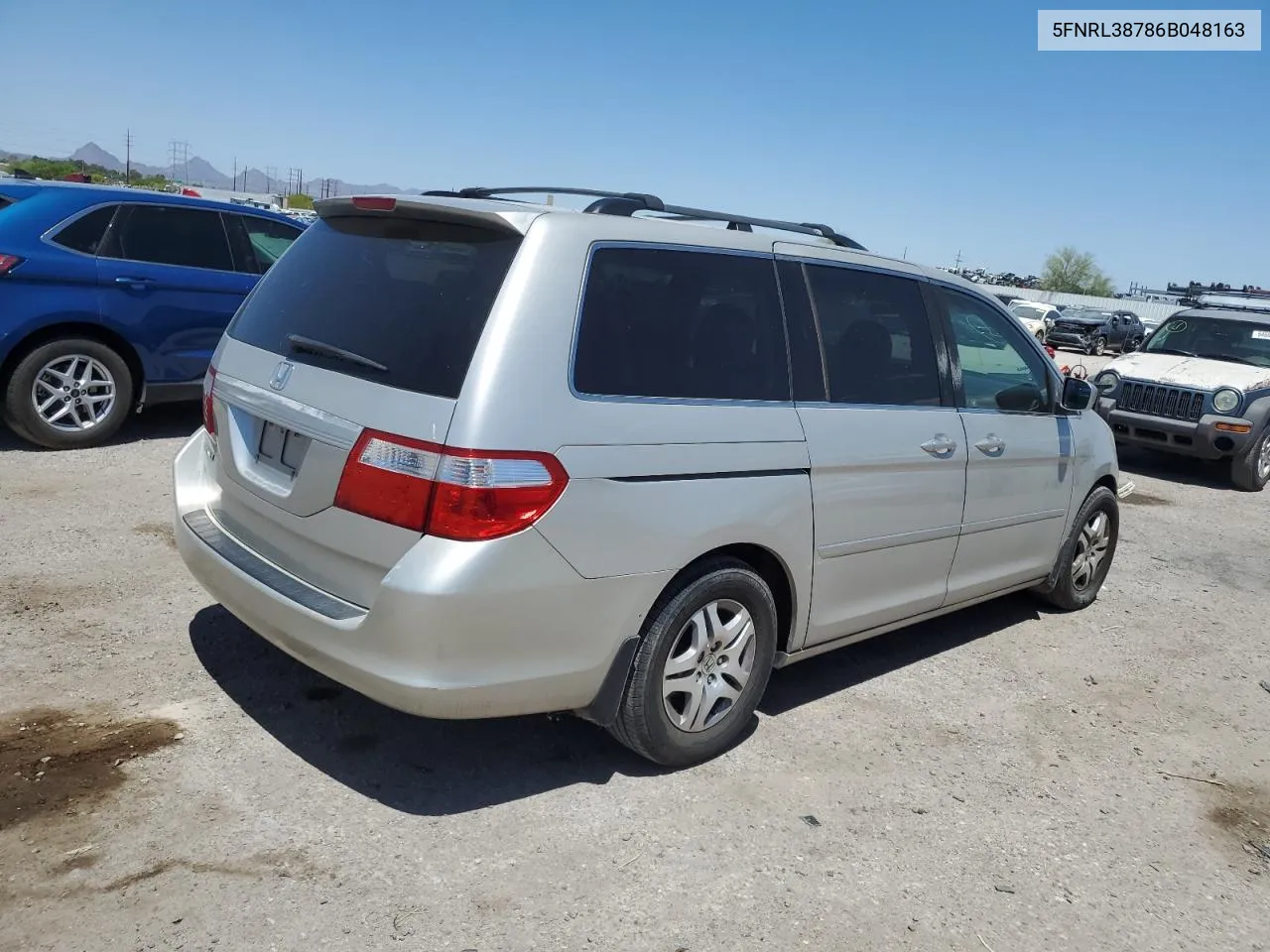 2006 Honda Odyssey Exl VIN: 5FNRL38786B048163 Lot: 53480444