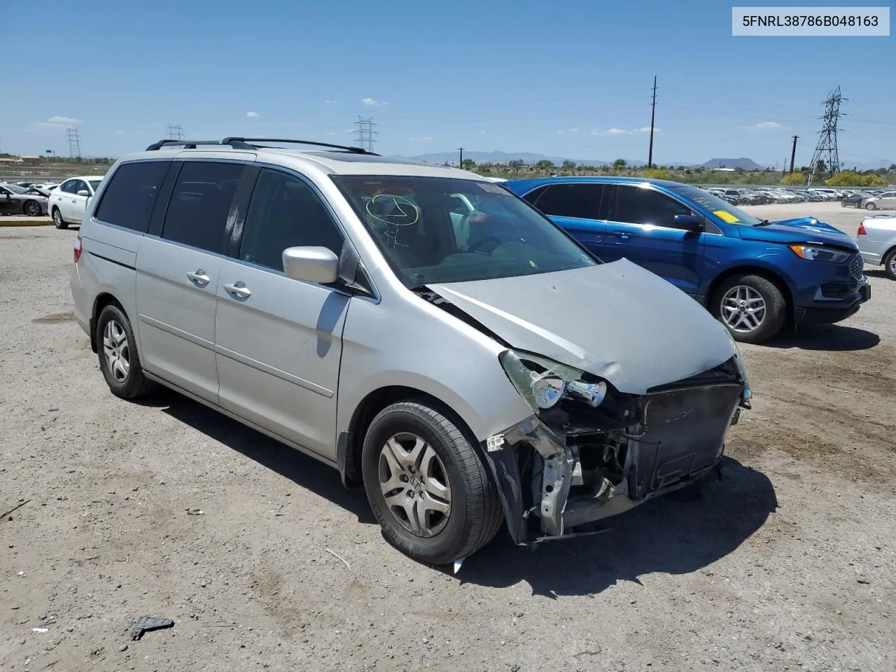 5FNRL38786B048163 2006 Honda Odyssey Exl