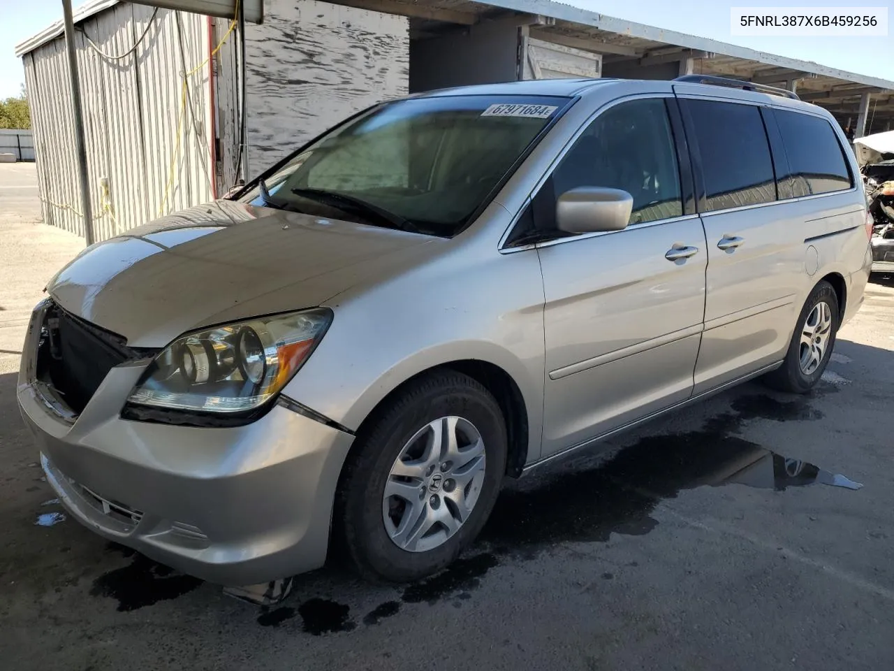 2006 Honda Odyssey Exl VIN: 5FNRL387X6B459256 Lot: 67971684