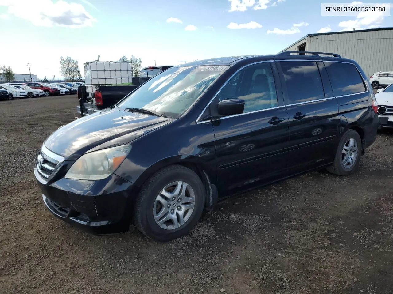 2006 Honda Odyssey Exl VIN: 5FNRL38606B513588 Lot: 68114954