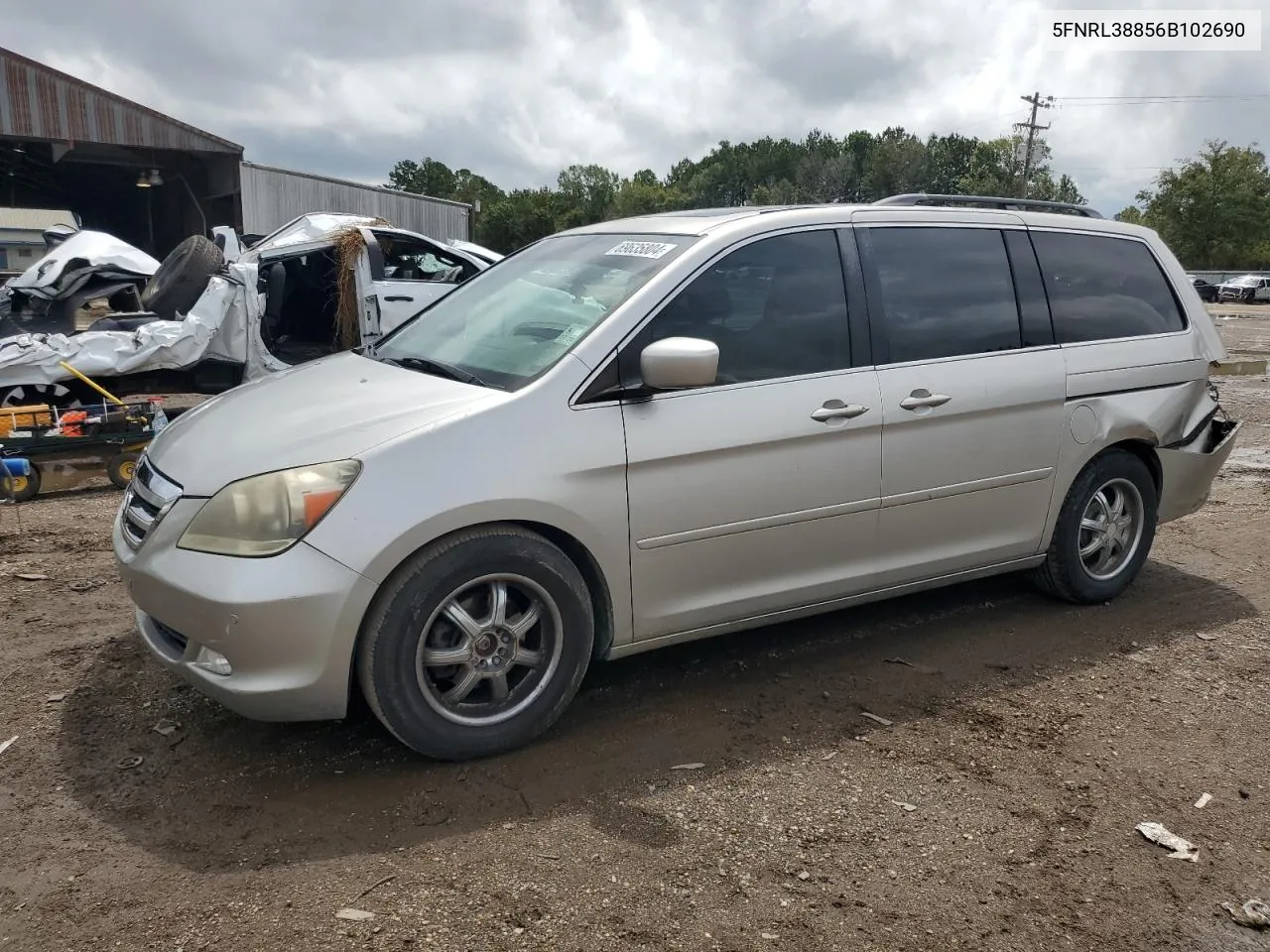 2006 Honda Odyssey Touring VIN: 5FNRL38856B102690 Lot: 69635804