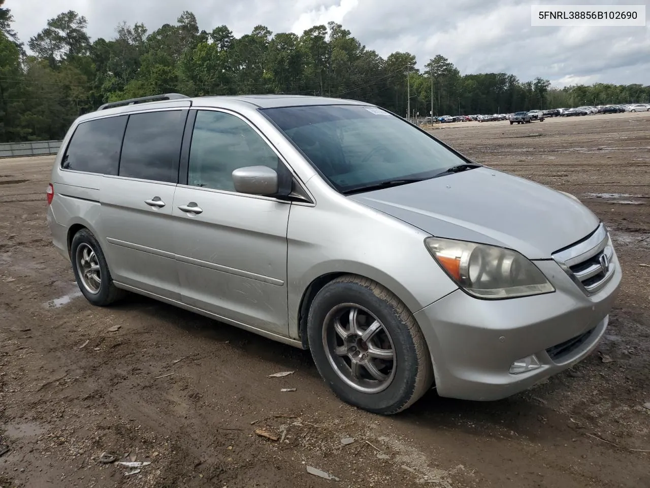 2006 Honda Odyssey Touring VIN: 5FNRL38856B102690 Lot: 69635804