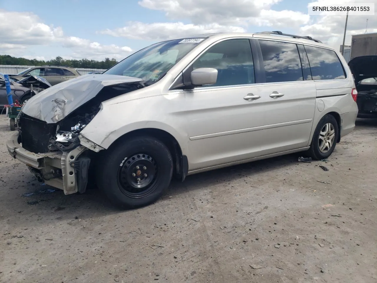 2006 Honda Odyssey Exl VIN: 5FNRL38626B401553 Lot: 70397794