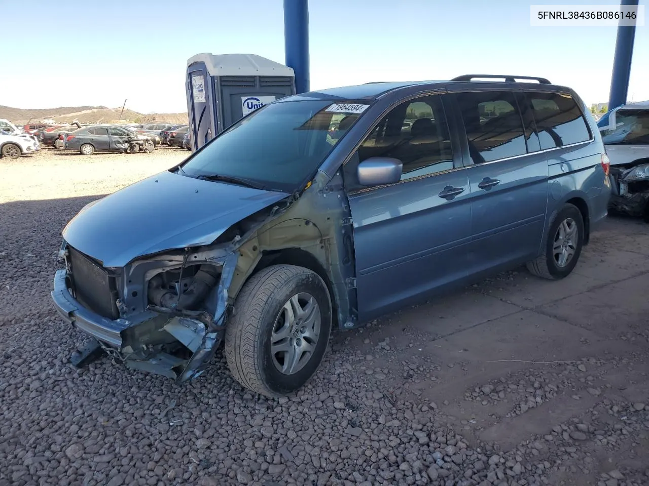 5FNRL38436B086146 2006 Honda Odyssey Ex