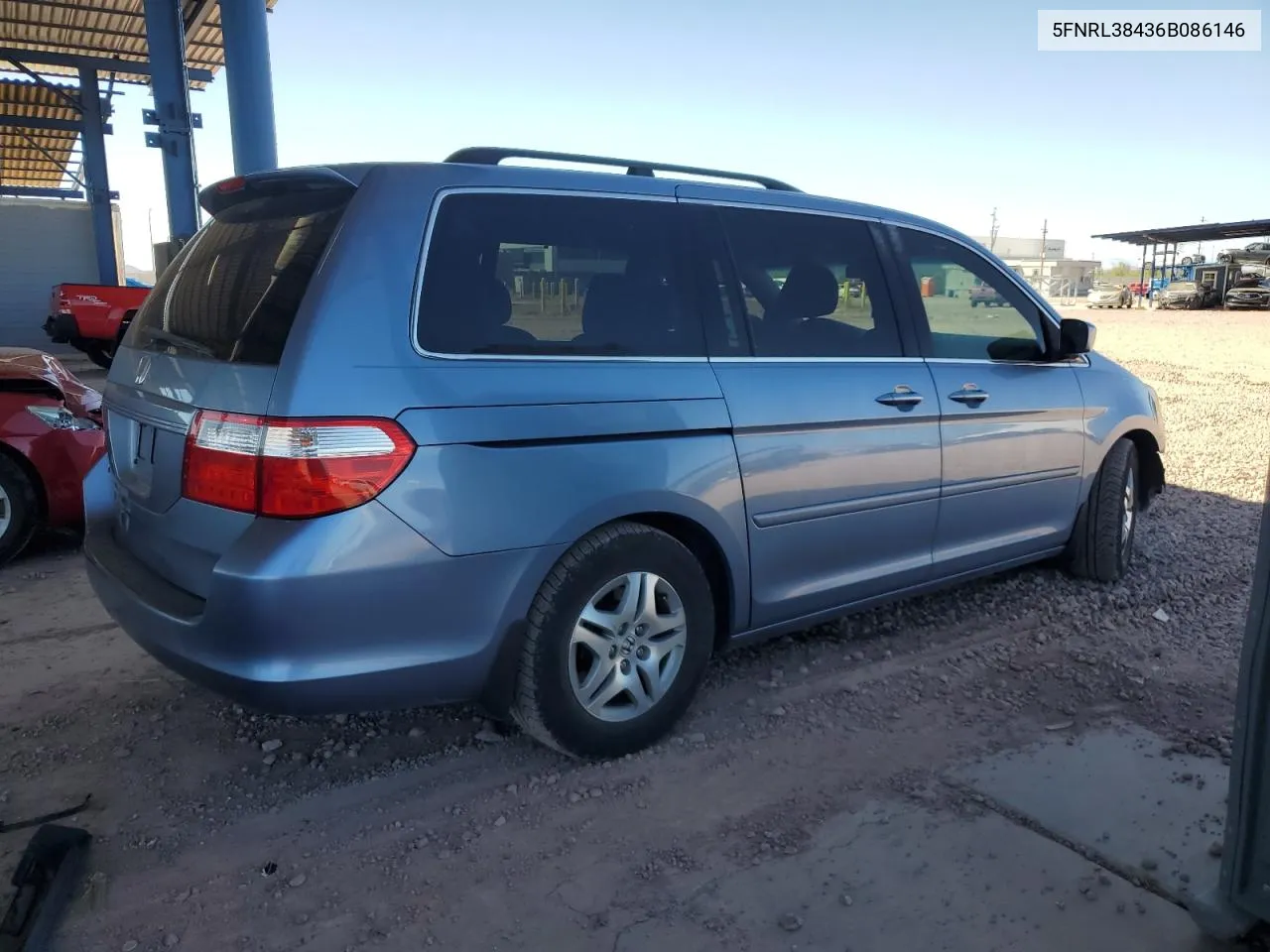 2006 Honda Odyssey Ex VIN: 5FNRL38436B086146 Lot: 71964594