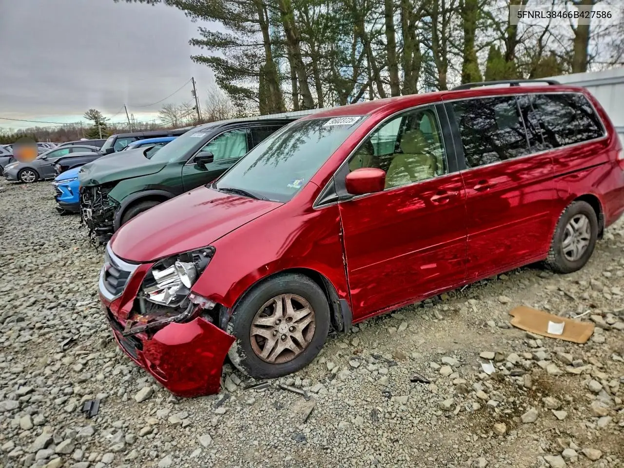 5FNRL38466B427586 2006 Honda Odyssey Ex