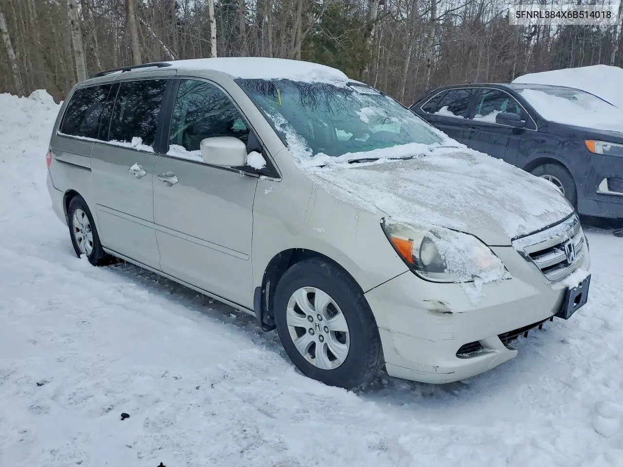 5FNRL384X6B514018 2006 Honda Odyssey Ex