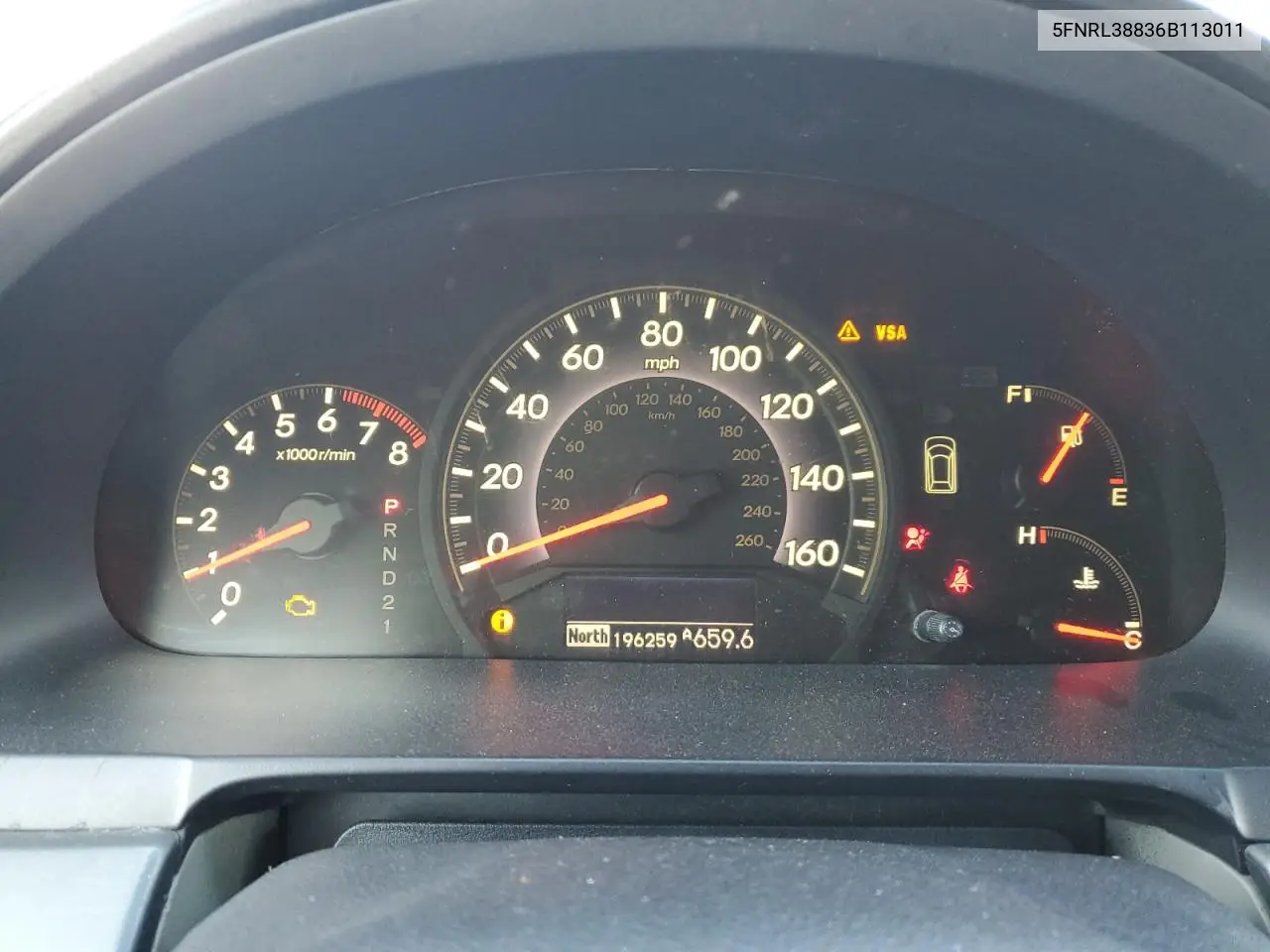 5FNRL38836B113011 2006 Honda Odyssey Touring