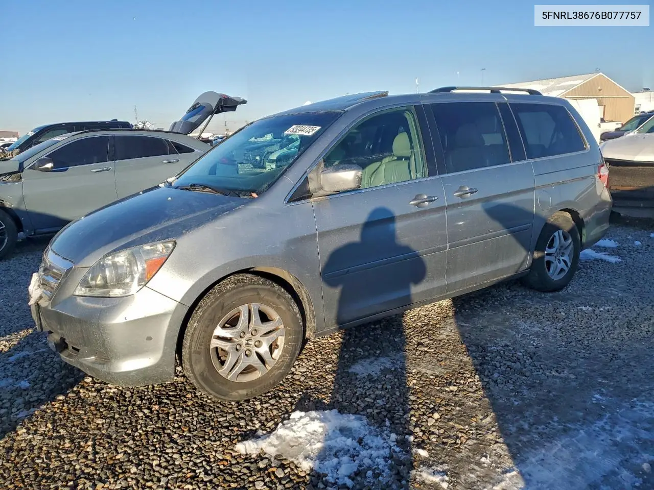 5FNRL38676B077757 2006 Honda Odyssey Exl