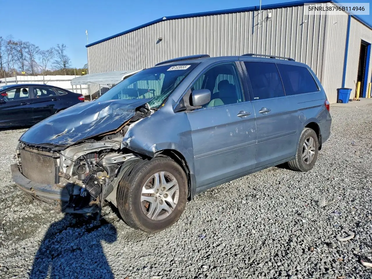 5FNRL38796B114946 2006 Honda Odyssey Exl