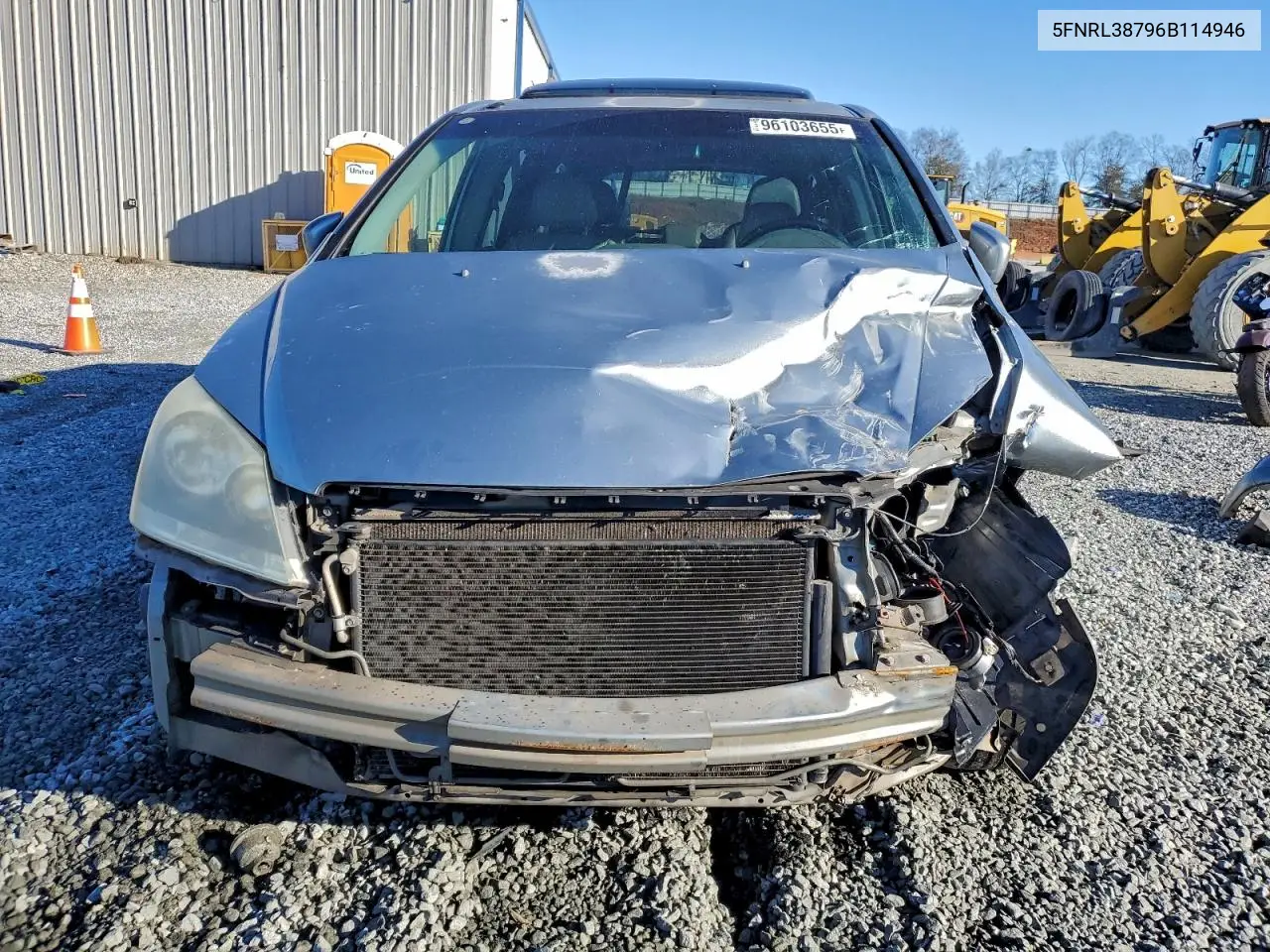 5FNRL38796B114946 2006 Honda Odyssey Exl