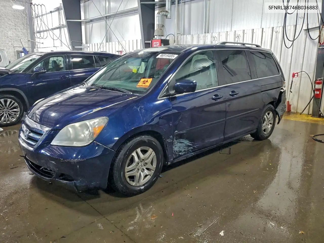 5FNRL38746B036883 2006 Honda Odyssey Exl