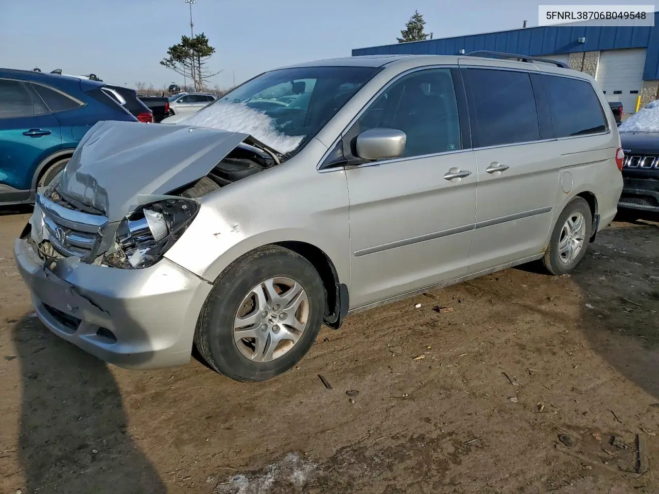 5FNRL38706B049548 2006 Honda Odyssey Exl