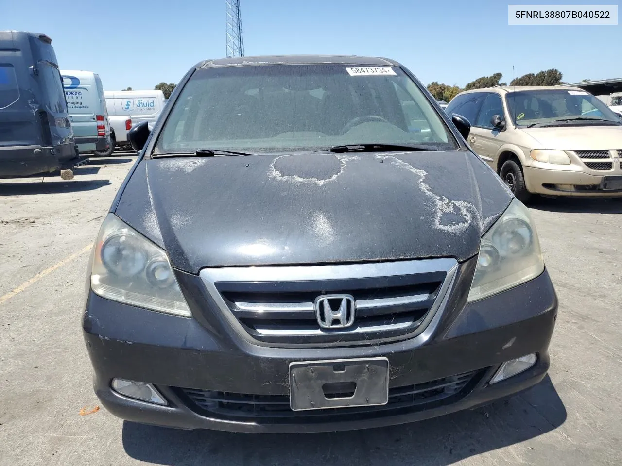 2007 Honda Odyssey Touring VIN: 5FNRL38807B040522 Lot: 58473734