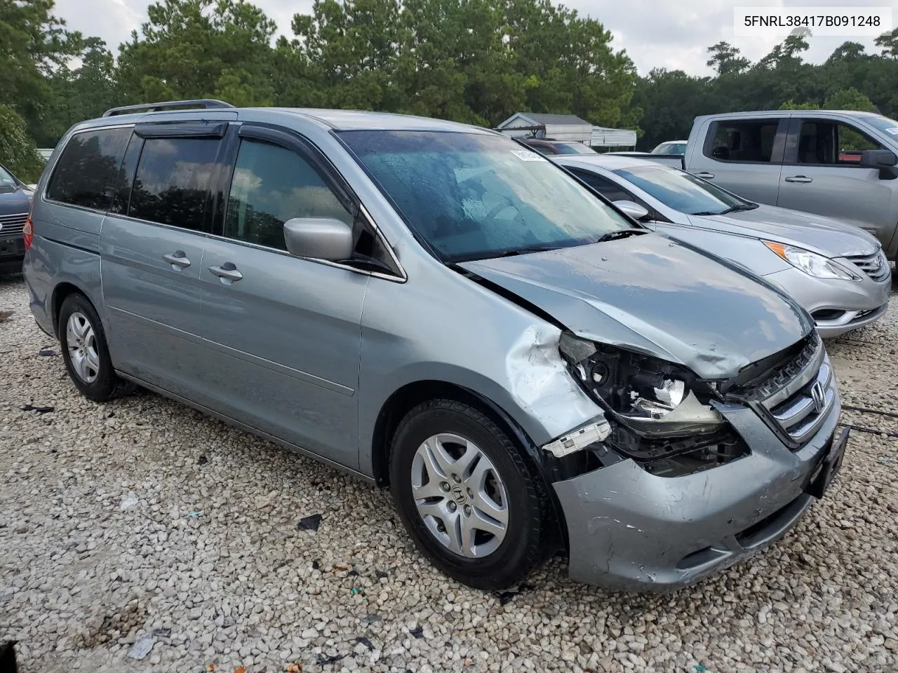 2007 Honda Odyssey Ex VIN: 5FNRL38417B091248 Lot: 59125434