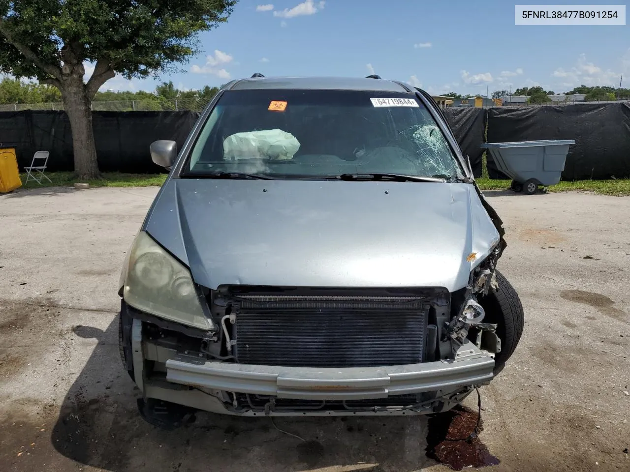 2007 Honda Odyssey Ex VIN: 5FNRL38477B091254 Lot: 64719844