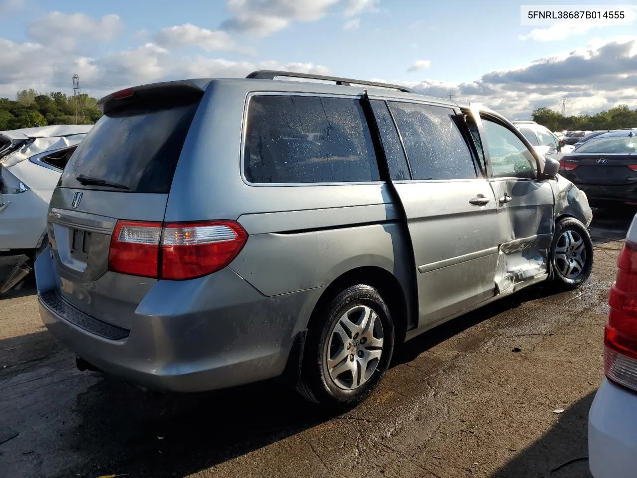 2007 Honda Odyssey Exl VIN: 5FNRL38687B014555 Lot: 69846084