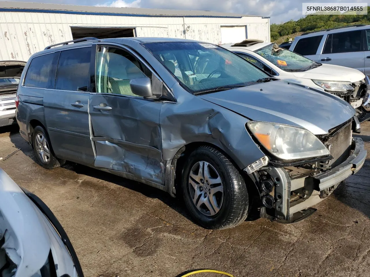 5FNRL38687B014555 2007 Honda Odyssey Exl