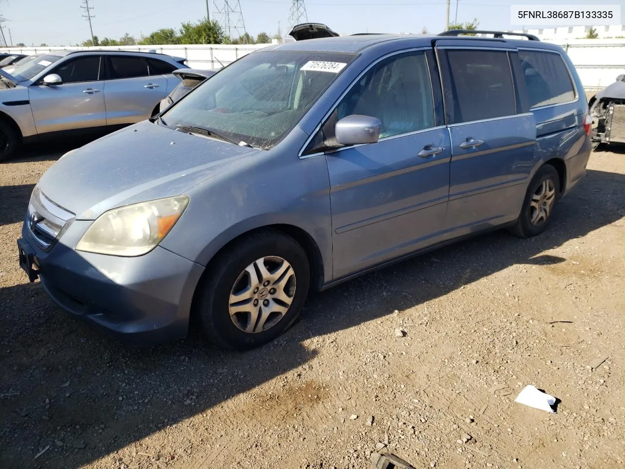 5FNRL38687B133335 2007 Honda Odyssey Exl