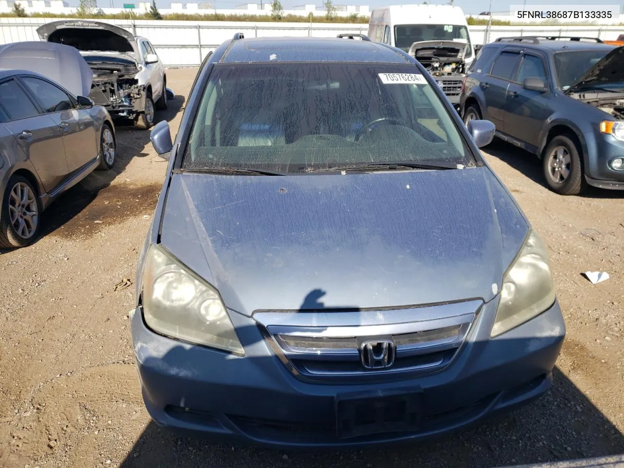 2007 Honda Odyssey Exl VIN: 5FNRL38687B133335 Lot: 70576284