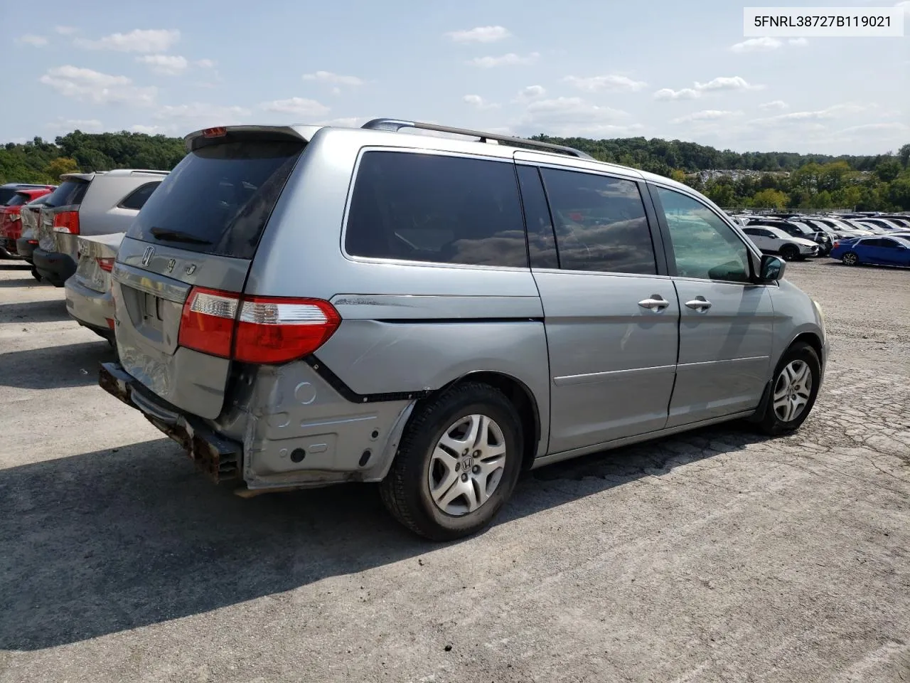 5FNRL38727B119021 2007 Honda Odyssey Exl