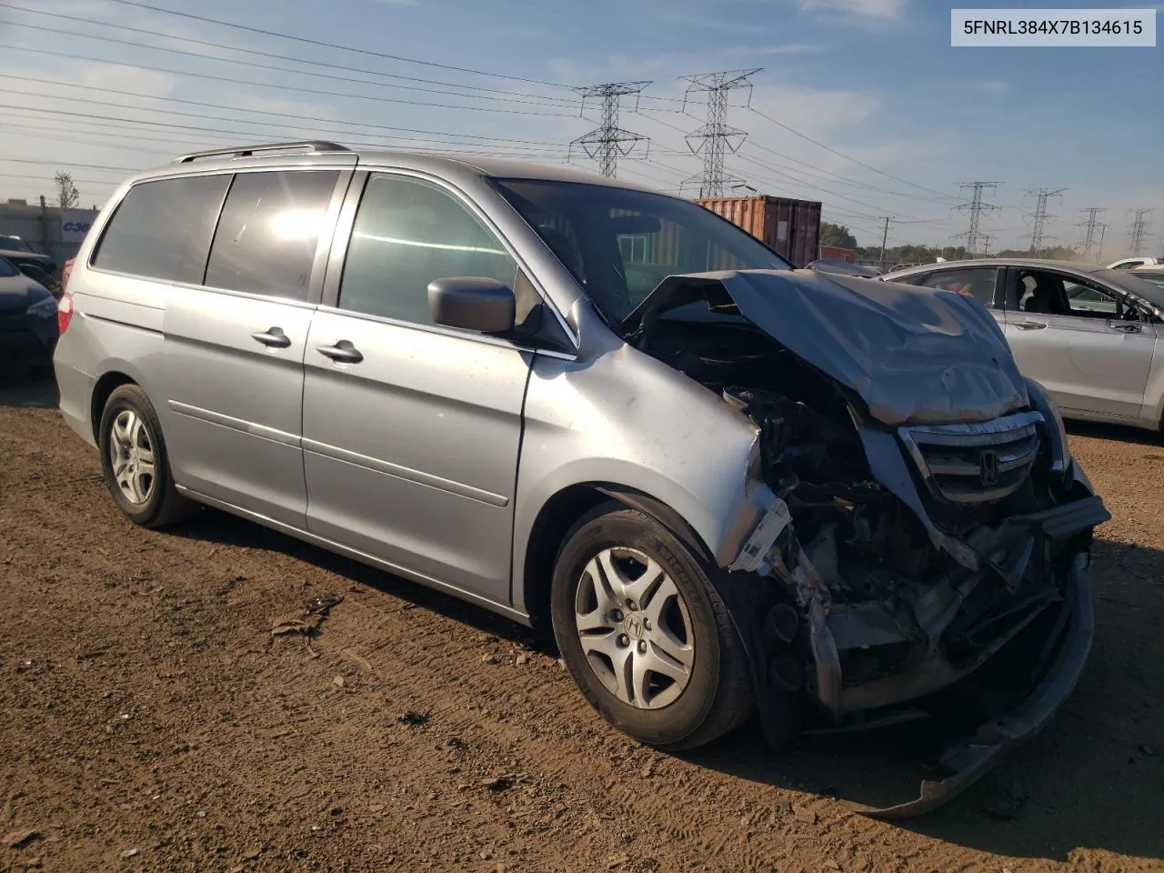 2007 Honda Odyssey Ex VIN: 5FNRL384X7B134615 Lot: 71534764