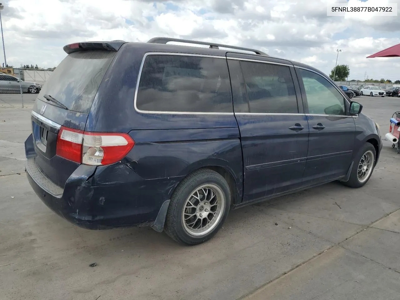 2007 Honda Odyssey Touring VIN: 5FNRL38877B047922 Lot: 71786754